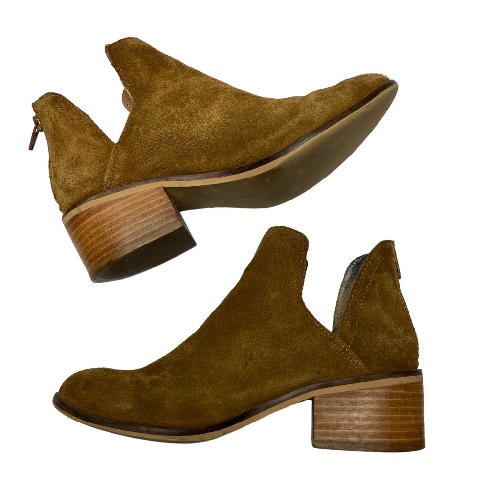 STEVE MADDEN Ankle Boots Lancaster Suede Leather Western Cognac Size 7M - Picture 4 of 13